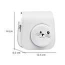 Cartoon Full Body Camera PU Leather Case Bag with Strap for FUJIFILM instax mini 9 / mini 11 / mini 8(Gray Small Milk Dog)