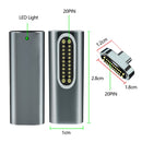 20 Pin Elbow Magnetic USB-C / Type-C Adapter Support Charging and 4K Video Transferring(Silver)