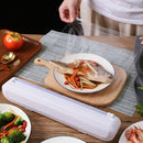 Suction Cup Type Cling Film Cutter Household Plastic Wrap Adjustable Storage Cutting Box(White)