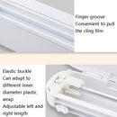 Suction Cup Type Cling Film Cutter Household Plastic Wrap Adjustable Storage Cutting Box(White)