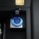 Aluminum Alloy Double QC3.0 Fast Charge With Button Switch Car USB Charger Waterproof Car Charger Specification: Golden Shell Green Light With Terminal