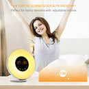 Simulated Sunrise And Sunset Sleep Light Alarm Clock with FM Radio(EU Plug)