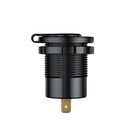 Car Motorcycle Ship Modified With Colorful Screen Display USB Dual QC3.0 Fast Charge Car Charger, Model: P20-C With Terminal