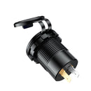 Car Motorcycle Ship Modified USB Charger Waterproof PD + QC3.0 Fast Charge, Model: Blue Light With Terminal
