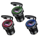 Car Motorcycle Ship Modified USB Charger Waterproof PD + QC3.0 Fast Charge, Model: Green Light With Terminal