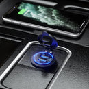 Dual USB With Touch Switch QC3.0 Fast Charge Mobile Phone Charger(Blue Light)