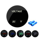 DC12-24V Automotive Battery DC Digital Display Voltage Meter Modified Measuring Instrument(White Light)