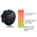 DC12-24V Automotive Battery DC Digital Display Voltage Meter Modified Measuring Instrument(Blue Light)