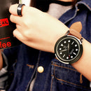 YAZOLE 372 Men Sports Watch Luminous Simple Quartz Watch(Black Tray Black Belt)