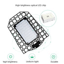 120W LED Garage Light Factory Warehouse Folding Four-Leaf Lamp(Warm White Light)