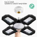 120W LED Garage Light Factory Warehouse Folding Four-Leaf Lamp(Cold White Light)