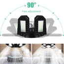120W LED Garage Light Factory Warehouse Folding Four-Leaf Lamp(Cold White Light)