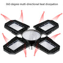 120W LED Garage Light Factory Warehouse Folding Four-Leaf Lamp(Cold White Light)