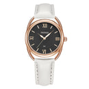 YAZOLE Ladies Luminous Quartz Watch(537 Gold Shell Black Tray White Belt)