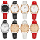 YAZOLE Ladies Luminous Quartz Watch(535 Gold Shell Gold Tray Black Belt)