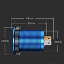 Car Motorcycle Modified USB Charger QC3.0 Metal Waterproof Fast Charge(Blue Shell Blue Light))