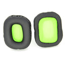 2 PCS Headset Sponge Cover For Mad Catz Tritton Kunai(Black Green)