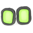 2 PCS Headset Sponge Cover For Mad Catz Tritton Kunai(Black Green)