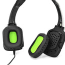2 PCS Headset Sponge Cover For Mad Catz Tritton Kunai(Black Green)