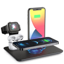 HQ-UD17 4 in 1 Wireless Charger Phone Holder Charging Base for Smart Phones, iWatch, AirPods (Black)