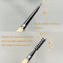 3 PCS MAYCHEER 3117 Small Gold Bars Double Eyebrow Pencil Thin Head Waterproof Non-bleeding Eyebrow Pencil(3 Black Gray)
