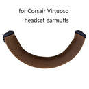 2 PCS Head Beam Protective Case For Corsair Virtuoso RGB(Brown)