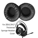2 PCS For ZIDLI ZH17 Thickened Sponge Headset Cover(Black)