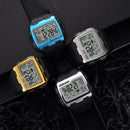 SYNOKE 9021 Square Sarge Screen Display Luminous Multifunctional Outdoor Men Sports Watch Digital Watch(Lake Blue)