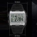 SYNOKE 9021 Square Sarge Screen Display Luminous Multifunctional Outdoor Men Sports Watch Digital Watch(Silver)