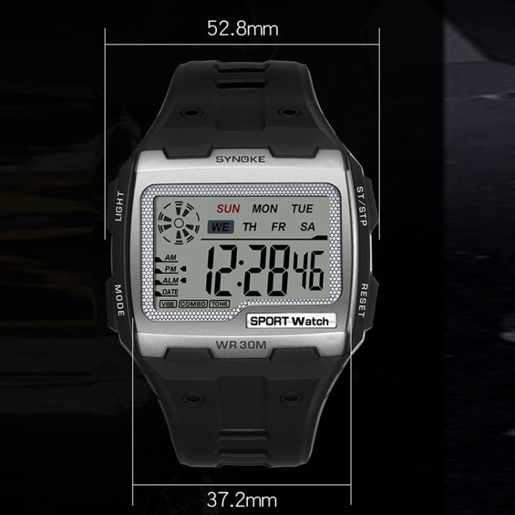 SYNOKE 9021 Square Sarge Screen Display Luminous Multifunctional Outdoor Men Sports Watch Digital Watch(Gold)