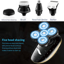 SPORTSMAN MS-535 5 In 1 Five-Head Shaving Humeral Body Water Washed Nasal Hair Shaving Knife, Specification: USB