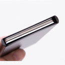 2 PCS Aluminum Alloy Credit Card Wallet RFID Anti-Theft Multi-Function Automatic Eject Card Box(Golden)