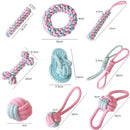 7 PCS Tuning Knot Color Randomly Dog Molar Teeth Cleaning Toy Candy Color Woven Cotton Rope