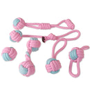 7 PCS Tuning Knot Color Randomly Dog Molar Teeth Cleaning Toy Candy Color Woven Cotton Rope