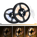 LED Light Strip USB Human Intelligent Induction Waterproof Light Strip 2835 Patch Cabinet Wardrobe Soft Light Strip 5m(3000K Warm White)