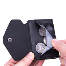 Anti-Theft Aluminum Alloy Coin Purse RFID Anti-Degaussing Automatic Pop-Up PU Bank Card Bag(Mad Horse Black)