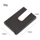 Aluminum Alloy Credit Card Case RFID Anti-Magnetic Metal Card Box(Microfiber Leather Apricot)