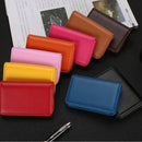 2 PCS PU Leather Metal Business Card Holder Magnetic Lychee Stainless Steel Business Card Case(Black)