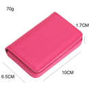 2 PCS PU Leather Metal Business Card Holder Magnetic Lychee Stainless Steel Business Card Case(Pink)