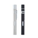 Flashlight Pupil Pen Light Yellow White Dual Light Source Dental Light LED Stainless Steel Morning Inspection Light(Silver )