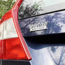 2 PCS Car Metal Modification Standard White Trash Edition Car Label Stickers(Silver Black)