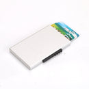 RFID Anti-Theft And Anti-Magnetic Aluminum Alloy Credit Card Case(Silver)