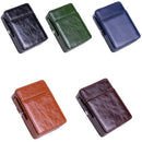 Men PU Leathe Retro Lighter Cigarette Box(Black)