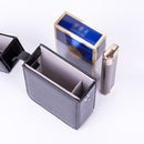 Men PU Leathe Retro Lighter Cigarette Box(Black)