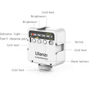 Ulanzi VL49 6W Small LED Video Light 5500K Dimmable Photography Soft Light Vlog Fill Light( White)