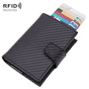 RFID Antimagnetic Anti-Theft Aluminum Alloy Wallet(Carbon Fiber Black)