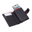 RFID Antimagnetic Anti-Theft Aluminum Alloy Wallet(Carbon Fiber Black)