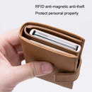 RFID Antimagnetic Anti-Theft Aluminum Alloy Wallet(Carbon Fiber Black)
