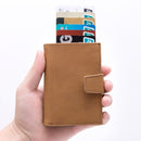 RFID Antimagnetic Anti-Theft Aluminum Alloy Wallet(Carbon Fiber Black)