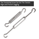 18 PCS / Set Shade Sail 304 Stainless Steel Accessories Outdoor Shade Flower Basket Screws Diamond Door Buckle